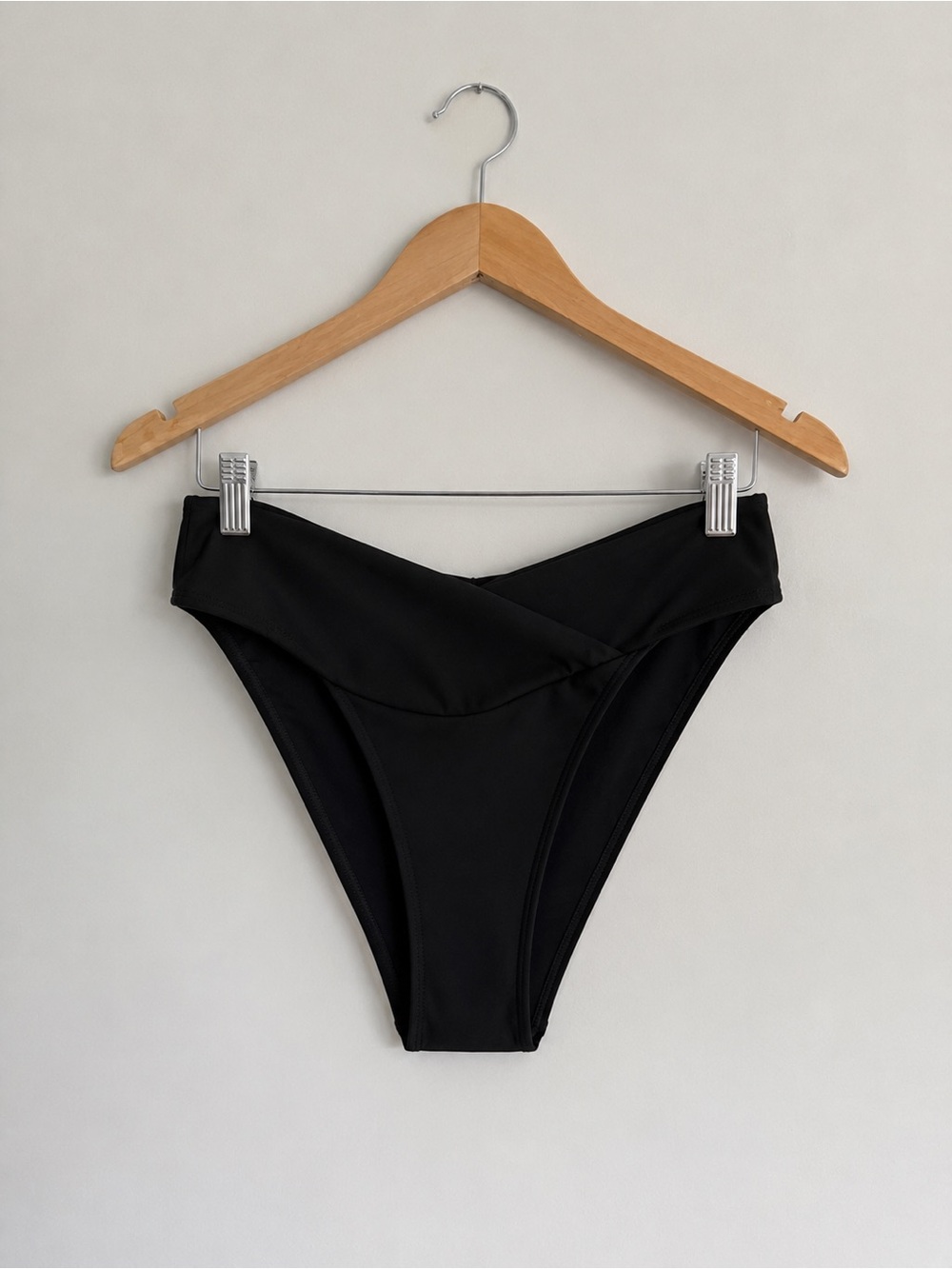 Aerie Black High-Cut Cheeky Bikini Bottoms | Size XL | V-Waist